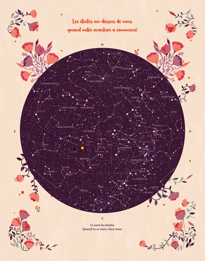 Bouquet: Les étoiles au-dessus de nous quand notre aventure a commencé
